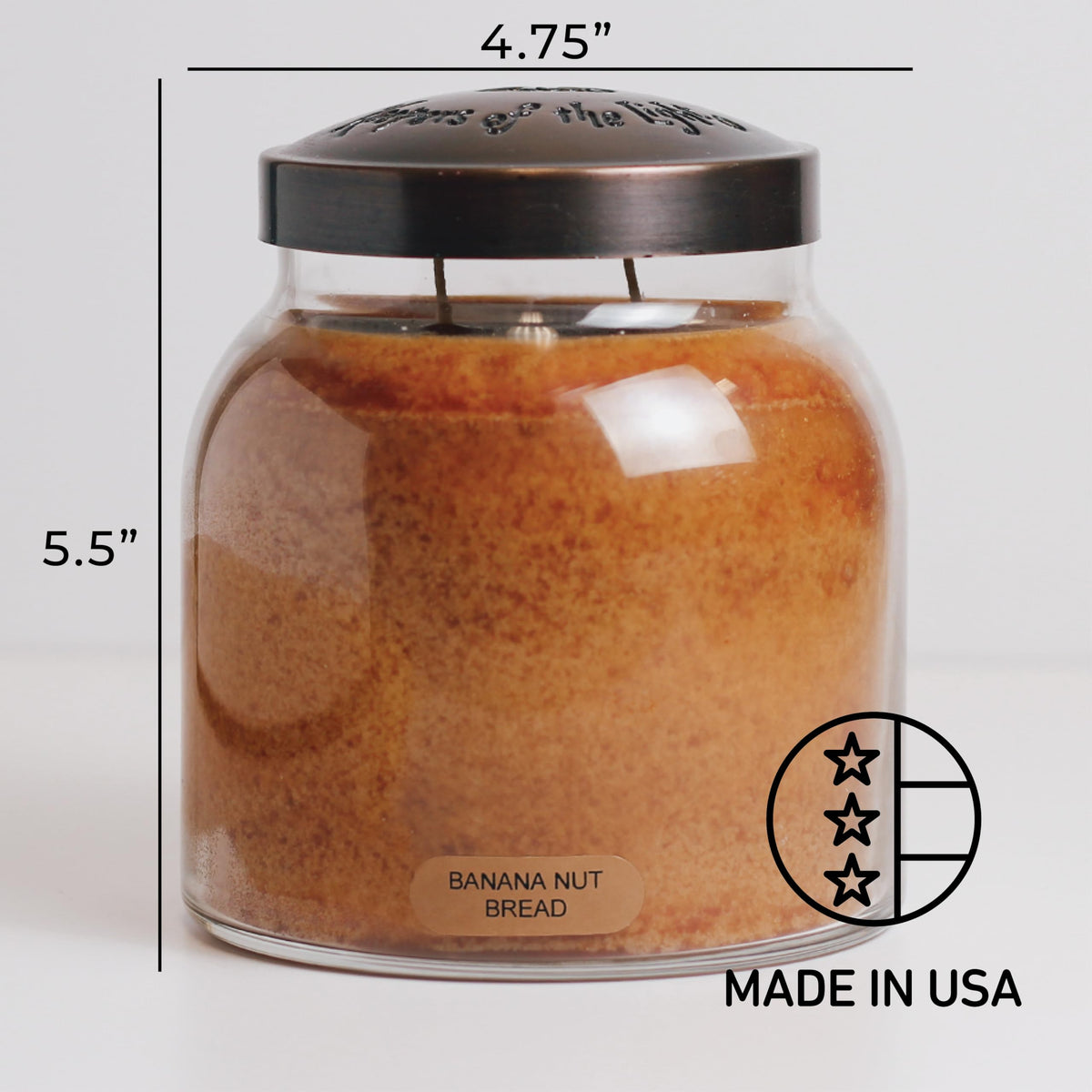 Lead-free wick ensures a cleaner burn for A Cheerful Giver candle.