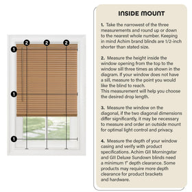 Achim Morningstar Woodtone blind with hidden brackets for versatile mounting.