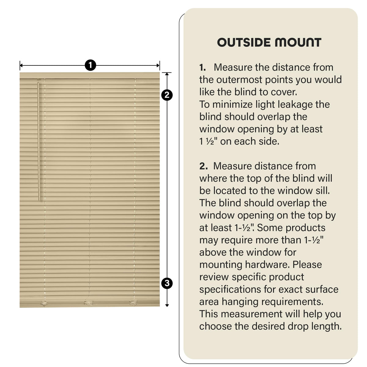 ACHIM Sundown Pearl White inside mount blends with trim for a seamless look.
