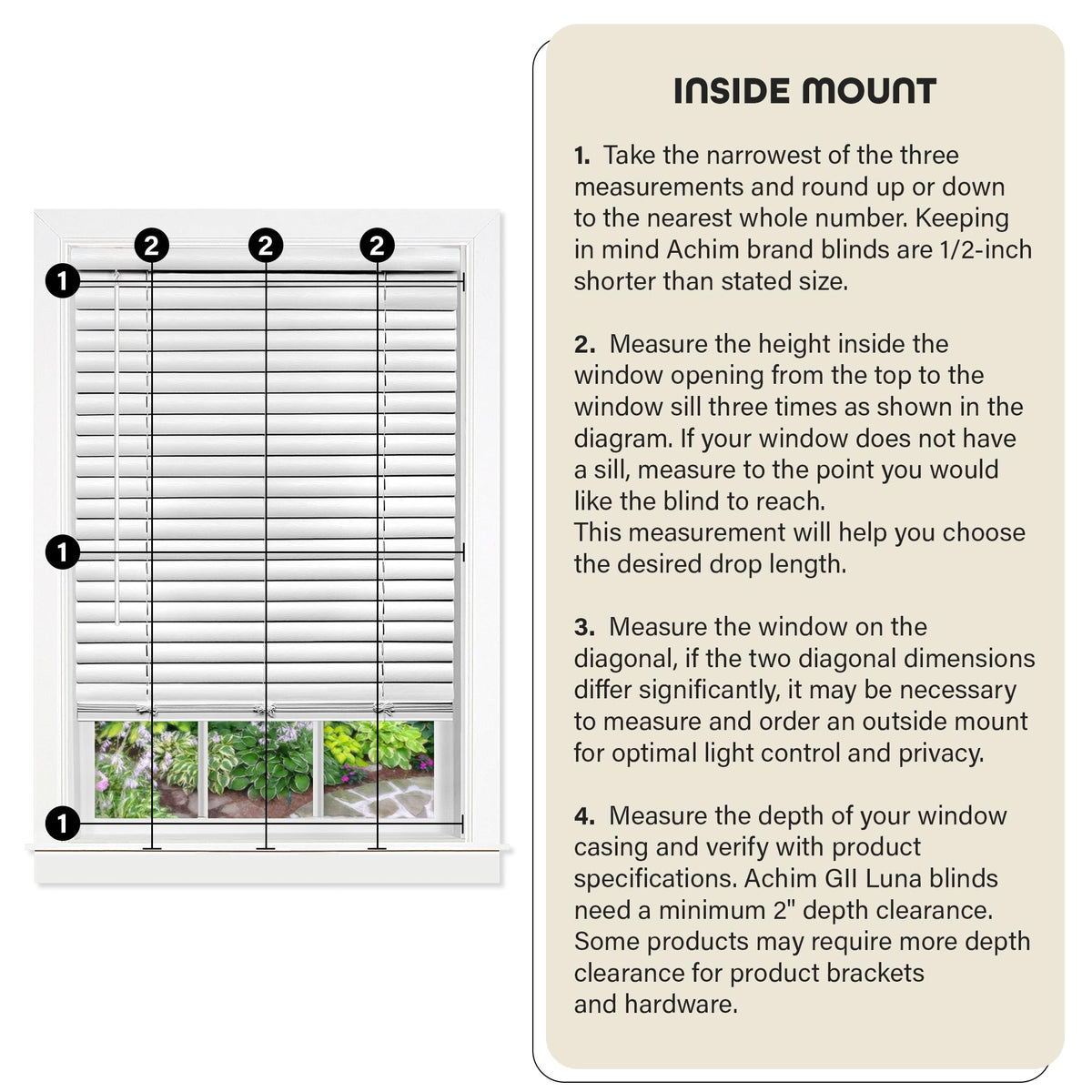 ACHIM Luna outside-mount installation for flexible framing