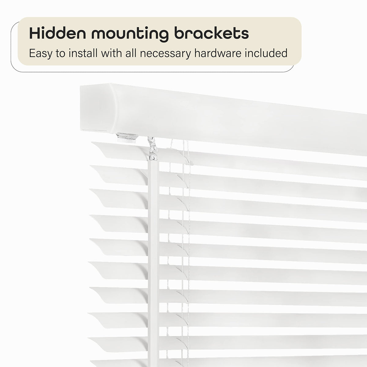 Hidden brackets on ACHIM Morningstar blind enable versatile mounting options.