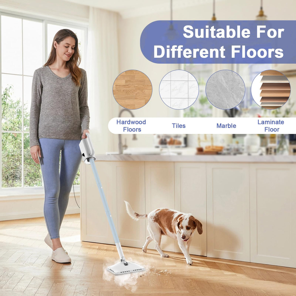 ACHTFACH extended 23 ft cord covers large rooms