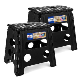 ACKO 2PACK folding stool closed, compact for storage and portability.