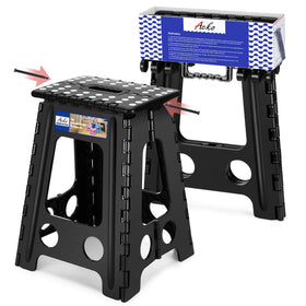 ACKO folding step stool 17.5-inch with handle for easy reach.