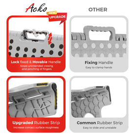 ACKO folding step stool closed compact storage for small spaces.