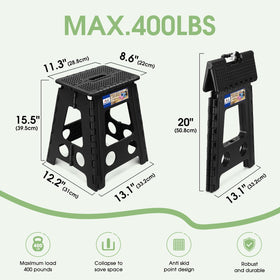 ACKO folding step stool with non-slip surface improves safety during reaching