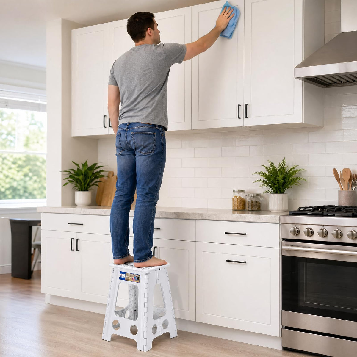 ACKO folding step stool outdoor use for garden projects