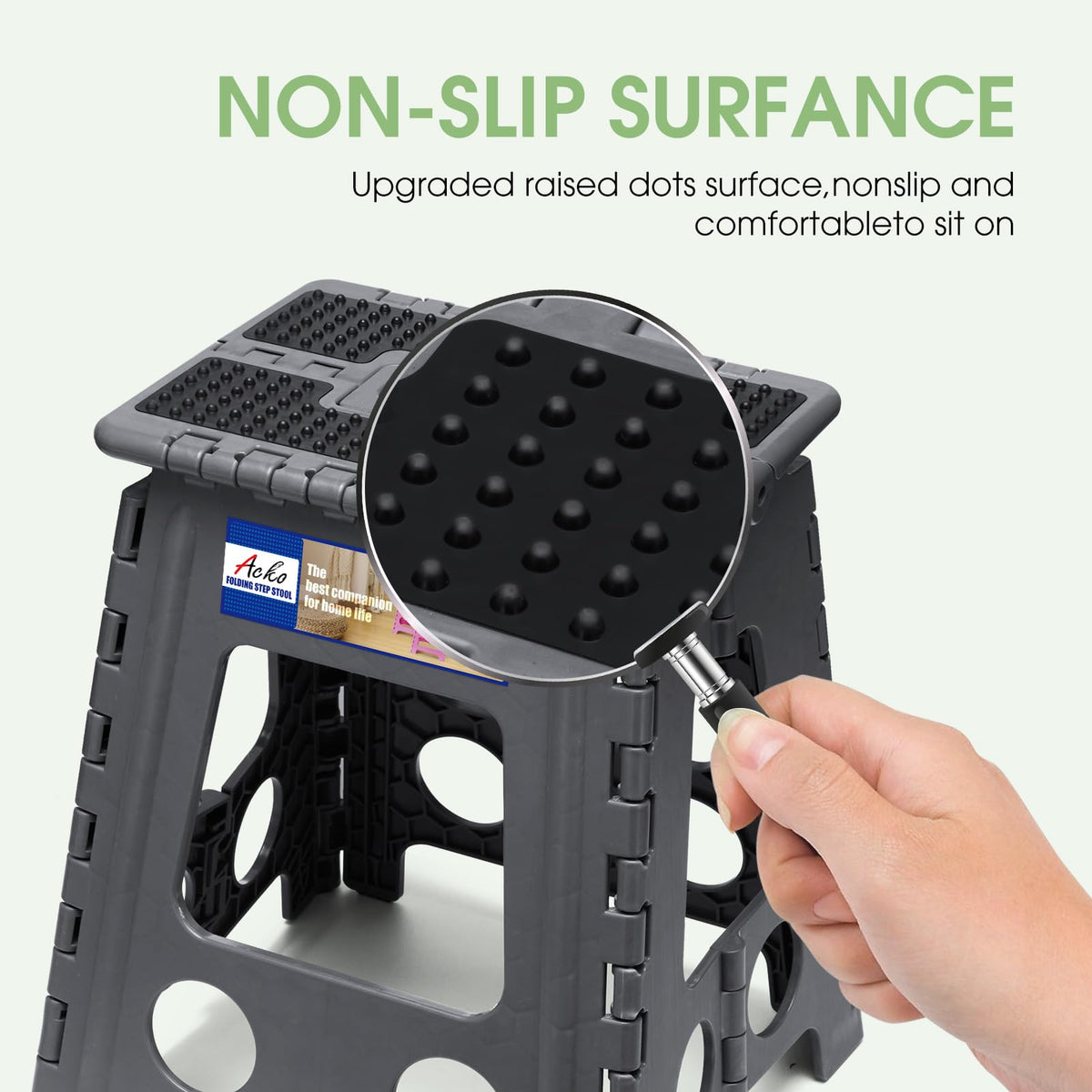 ACKO lightweight collapsible stool easy to transport anywhere