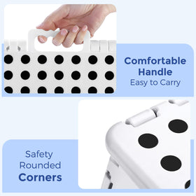 ACKO Anti-slip surface and grip dots enhance stability on various floors.