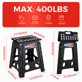 ACKO step stool bottom non-slip dots reduce accidental slips.
