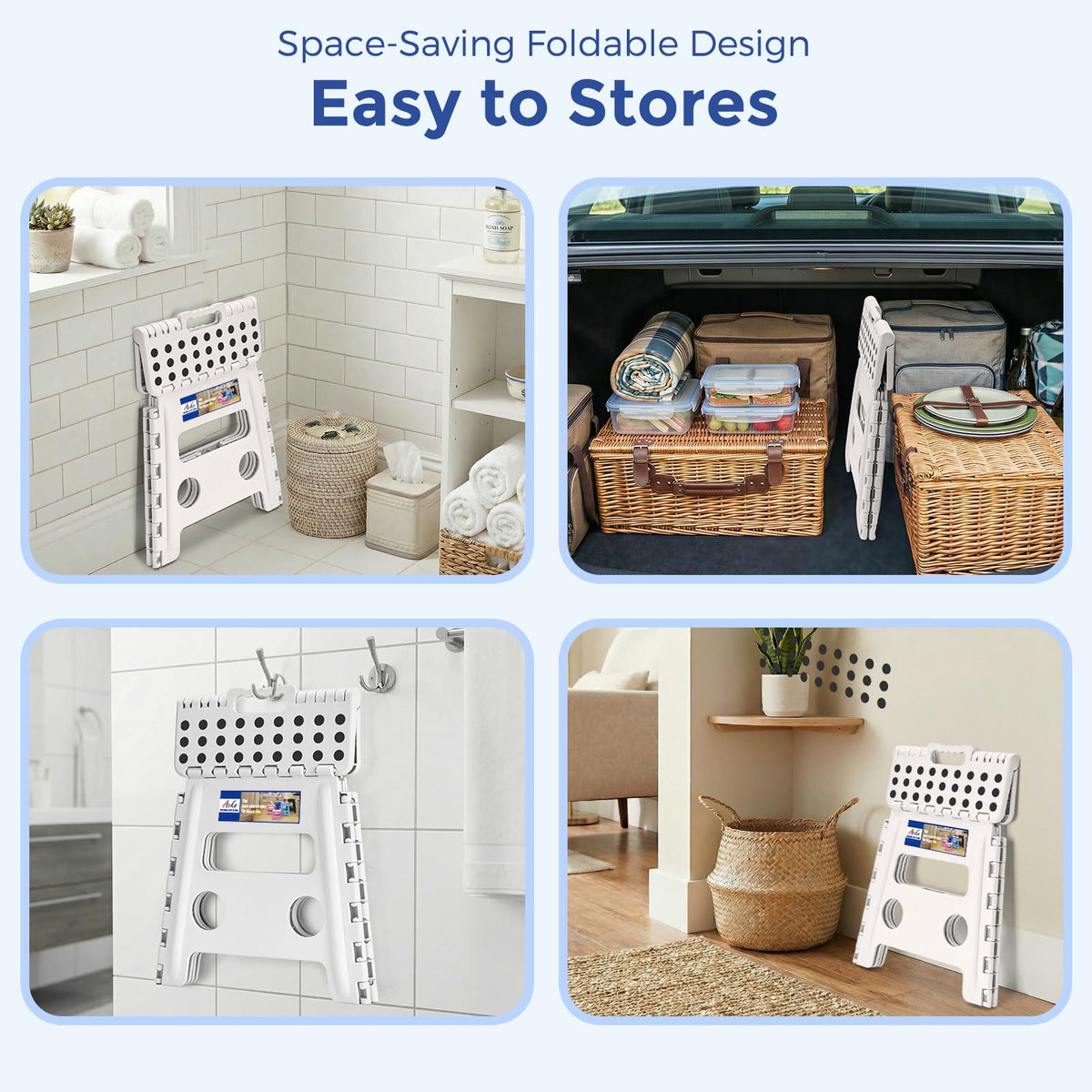 ACKO Stool feet feature non-slip pads for secure stance.