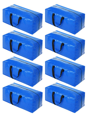 Acnusik 8-pack blue moving bags, top view, large capacity for bulky items