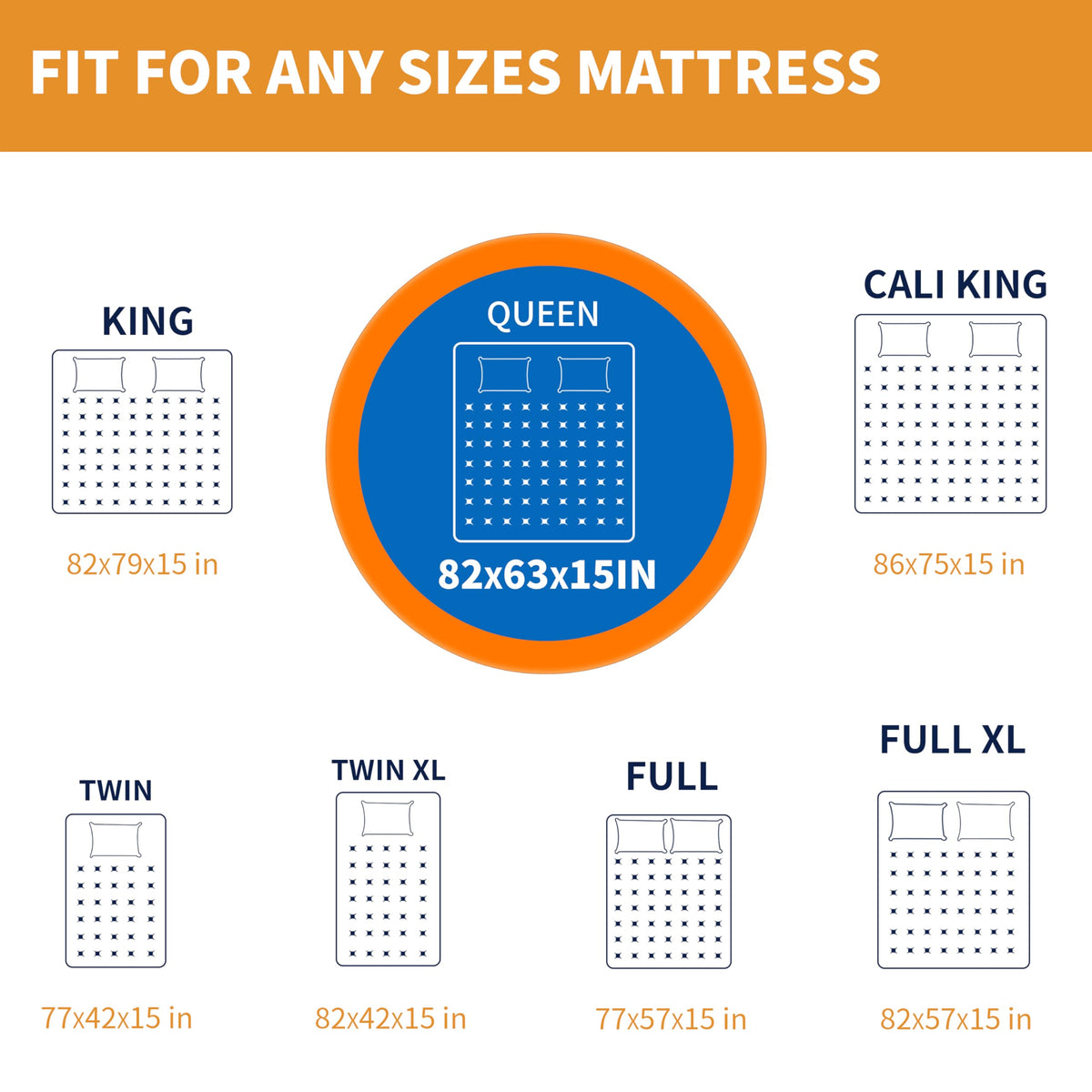 Acnusik king mattress bag with durable zippers for secure sealing