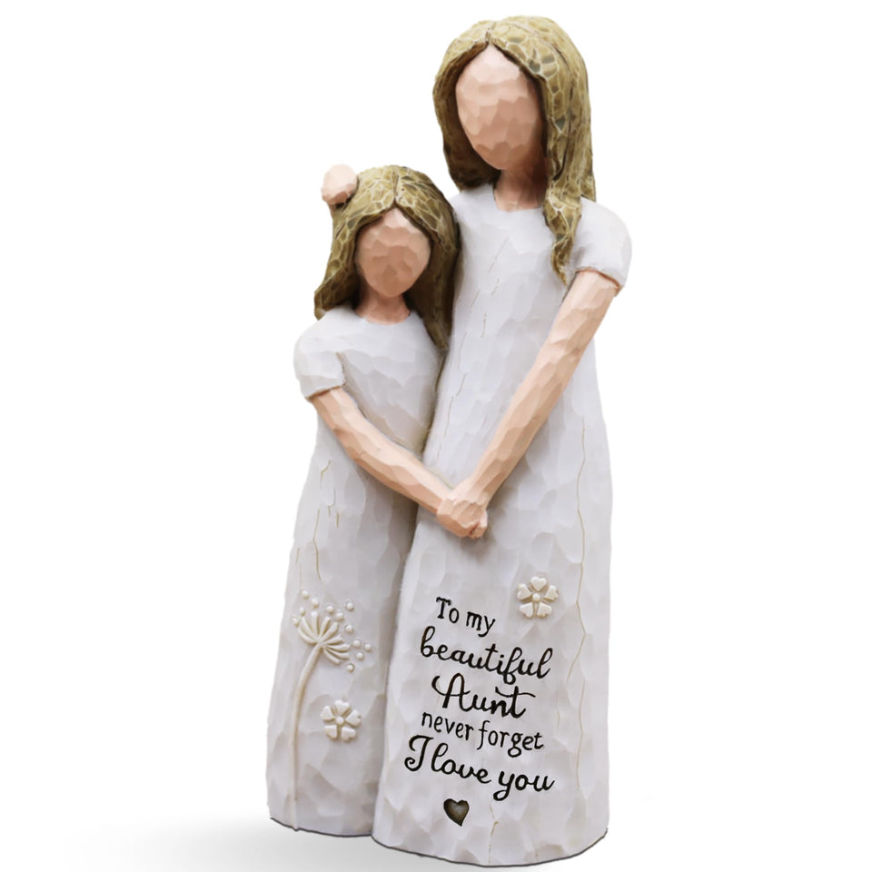 AcowSpt hand-painted aunt figurine, a heartfelt keepsake for gifting.