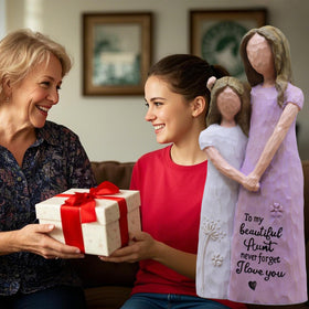 AcowSpt Aunt and niece embrace detail, capturing warm family affection.