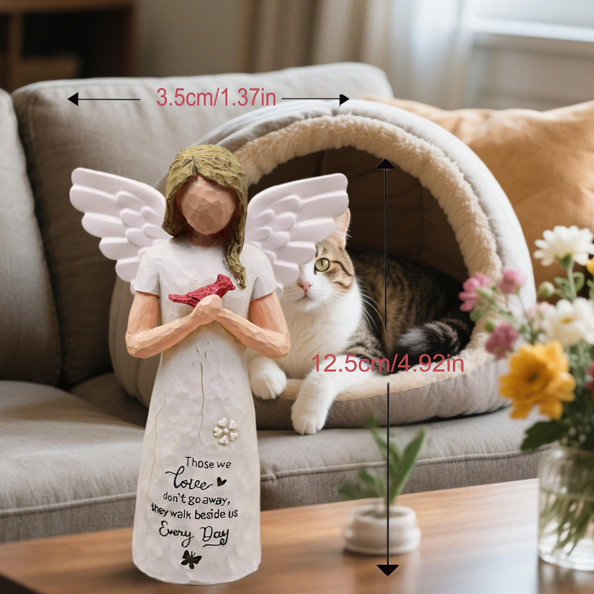 AcowSpt Gift box ready cardinal figurine for sympathy gifting