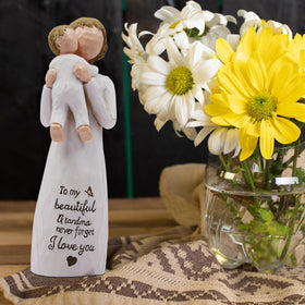 AcowSpt Grandma Gifts figurine holding child, ideal for nursery decor and sentimental display.