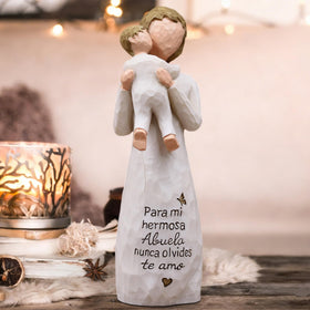 AcowSpt grandmother figurine hugging gesture, a heartfelt gift option.
