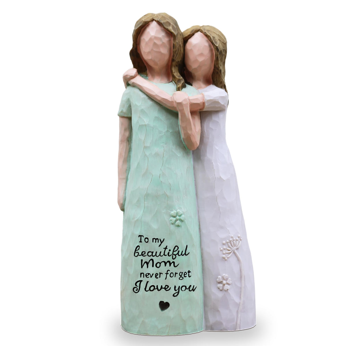 AcowSpt hand-painted green figurine for elegant mom gift display.