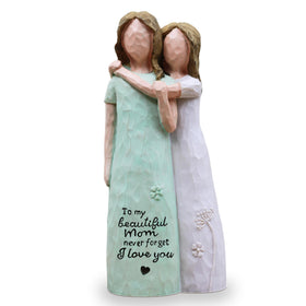 AcowSpt hand-painted green figurine for elegant mom gift display.
