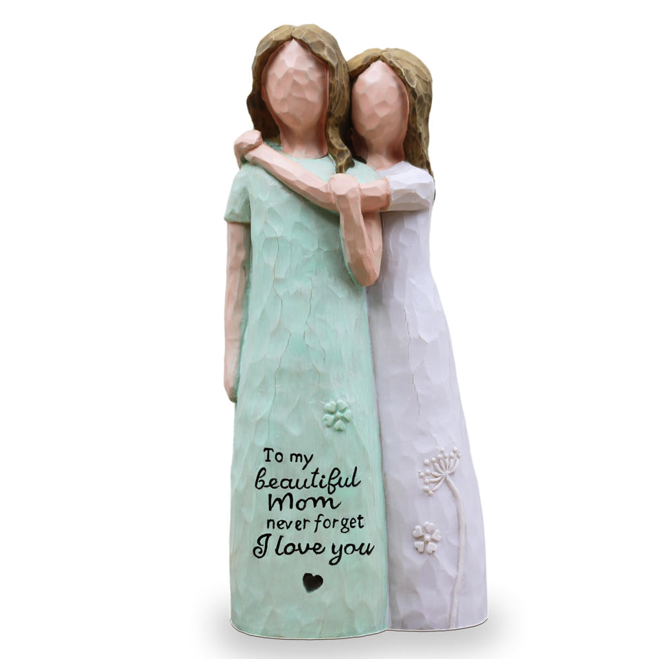AcowSpt hand-painted green figurine for elegant mom gift display.