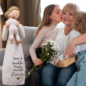 AcowSpt gift statue with blessing inscription, ideal for Mother's Day and birthdays