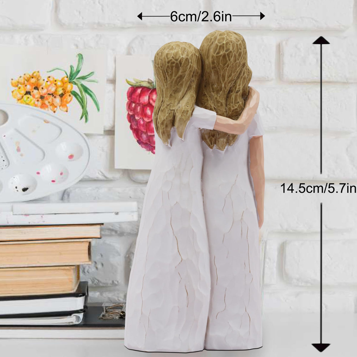 AcowSpt hand-painted-resin-mom-daughter figurine blends craft detail with lasting keepsake value.