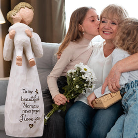 AcowSpt Memaw Mother's Day statue, ideal gift for grandma on special occasions.