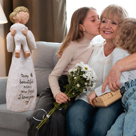 AcowSpt Mimi Embracing Grandmother and Child a heartwarming display for shelves
