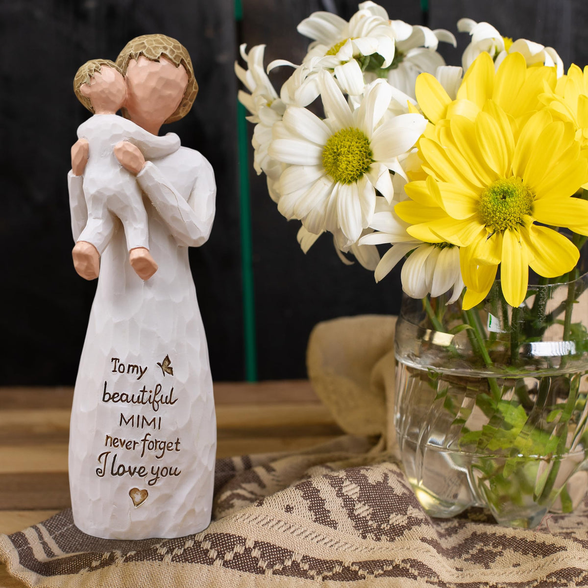 AcowSpt Mimi Resin Carving Detail fine craftsmanship for treasured grandma gifts