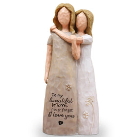 AcowSpt mom-daughter embrace figurine highlights a heartfelt keepsake gift