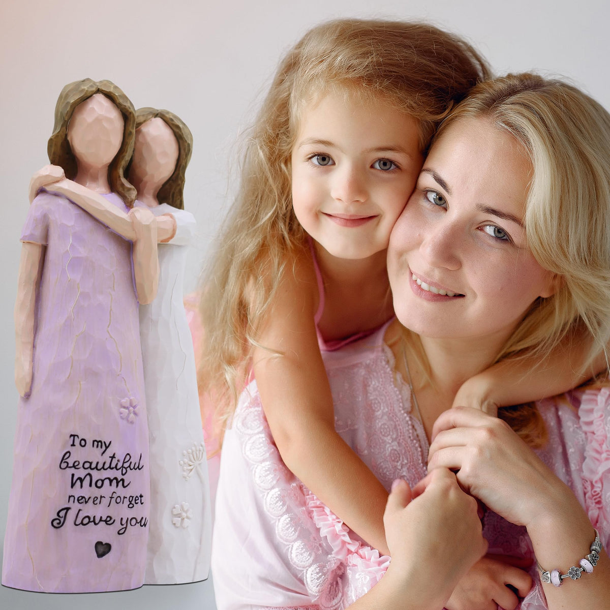 AcowSpt mother-of-bride gift figurine highlights close bond for keepsake.