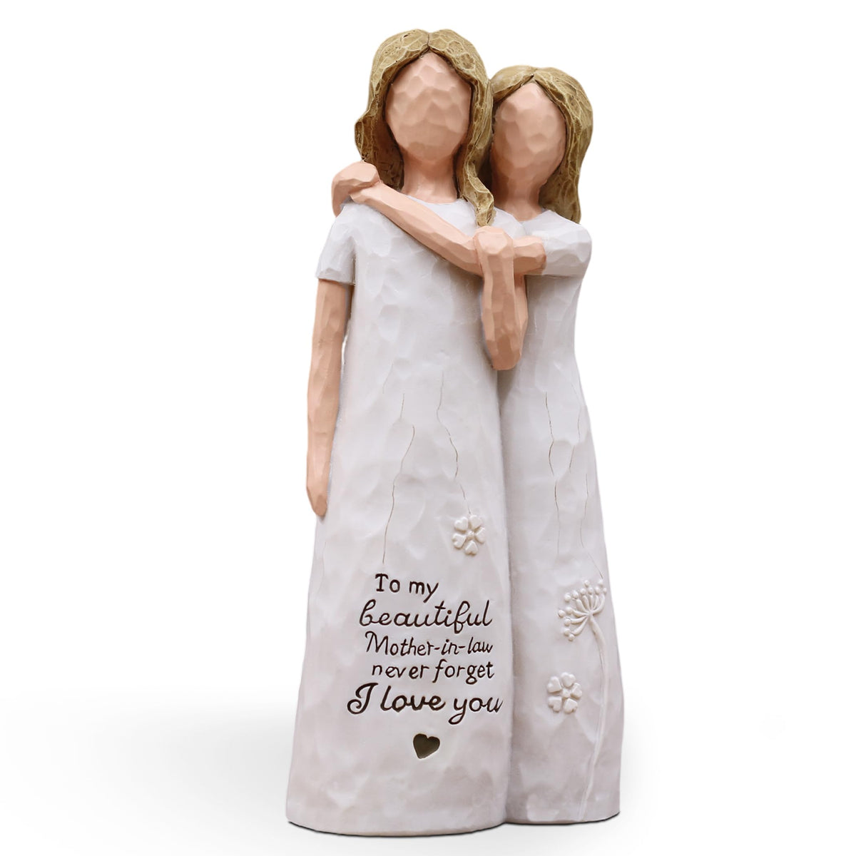 AcowSpt mother-in-law gift figurine with embrace for heartfelt home decor.