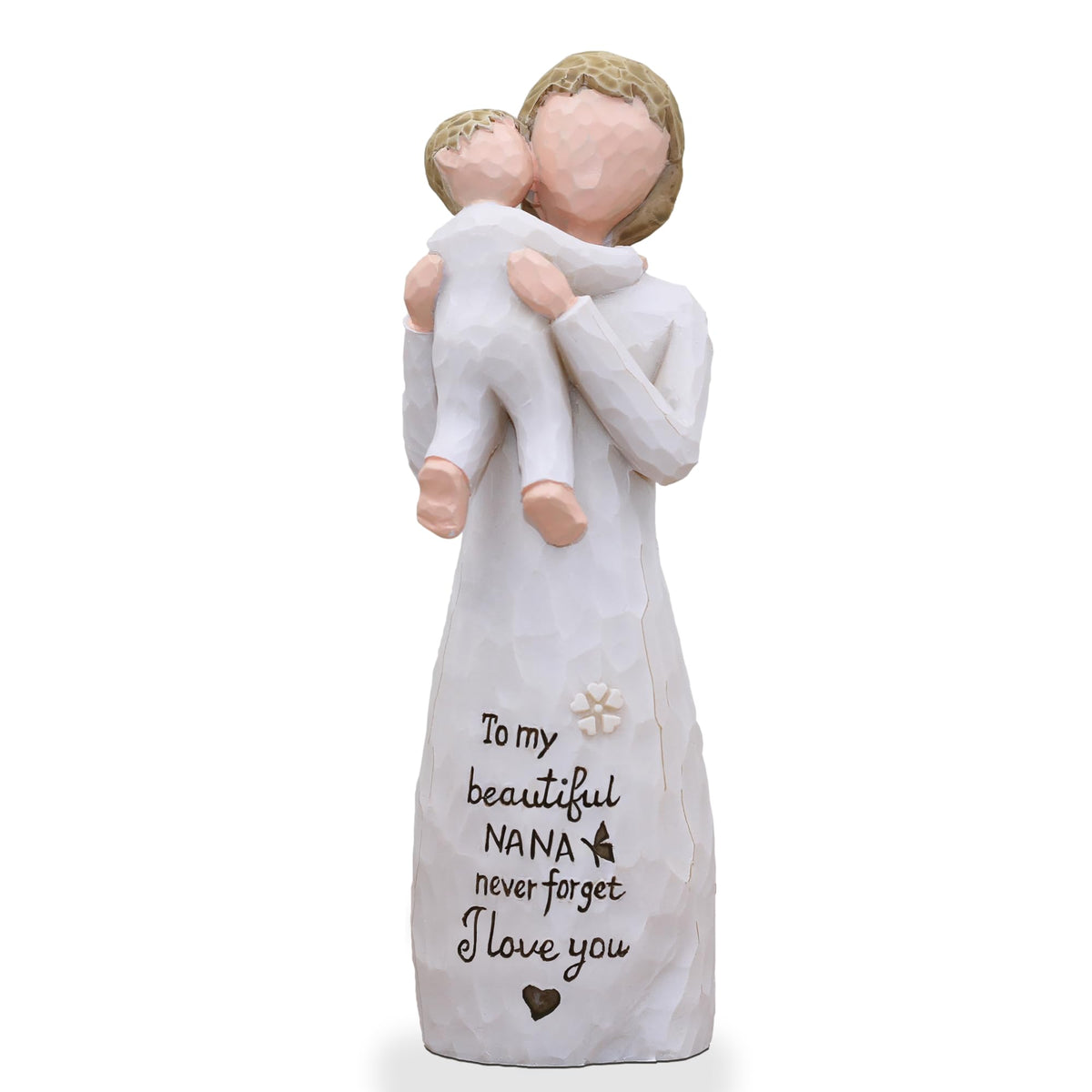 AcowSpt Nana Gifts figurine with inscription and embrace, a touching keepsake for grandma and grandkids.