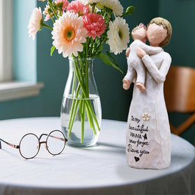 AcowSpt Nana Gifts resin figure captures warm hug with hand-painted texture.
