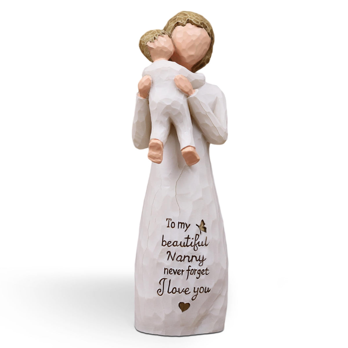 AcowSpt nanny figurine shows grandma and grandchildren sharing a warm hug for a heartfelt keepsake