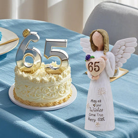 AcowSpt resin 65th birthday figurine is durable for display.