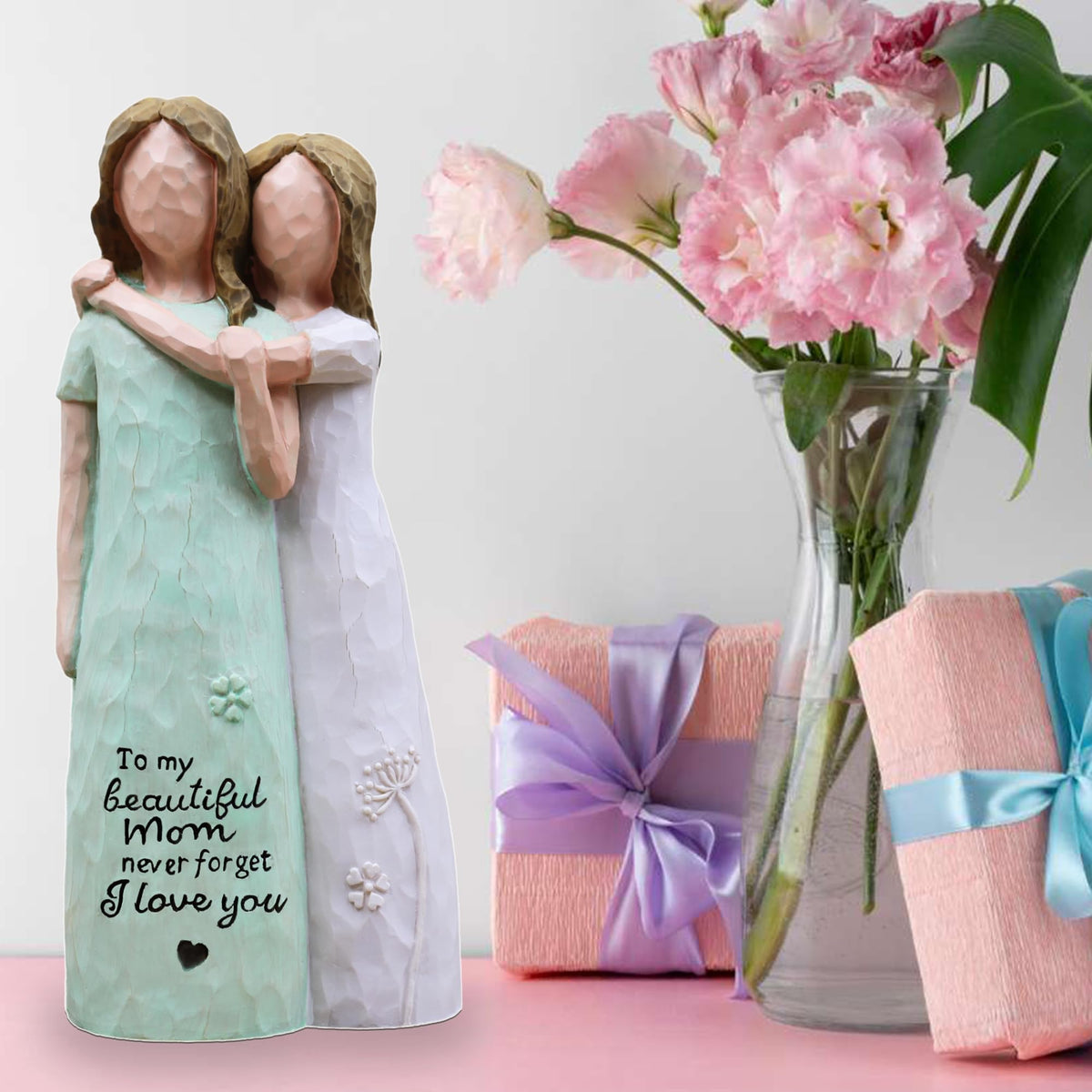AcowSpt resin-carved figurine shows exquisite detail for shelf display.