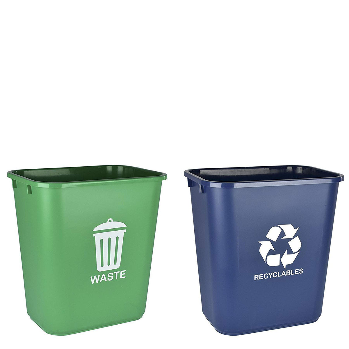 Acrimet green wastebasket for daily trash, durable and easy to clean.