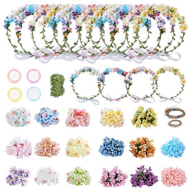 ACRNIGHEET Flower crown kit plum blossom set to create crowns and headbands