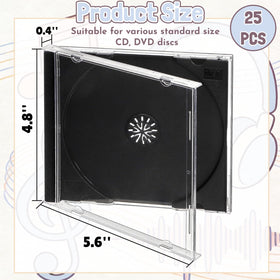 Acshio clear CD jewel case back view showing protective edges and dust protection