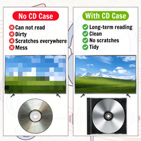 Acshio durable plastic cover shields CDs from scratches and dust