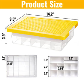 Acshio two-layer storage bin stacks neatly for hardware or craft supplies