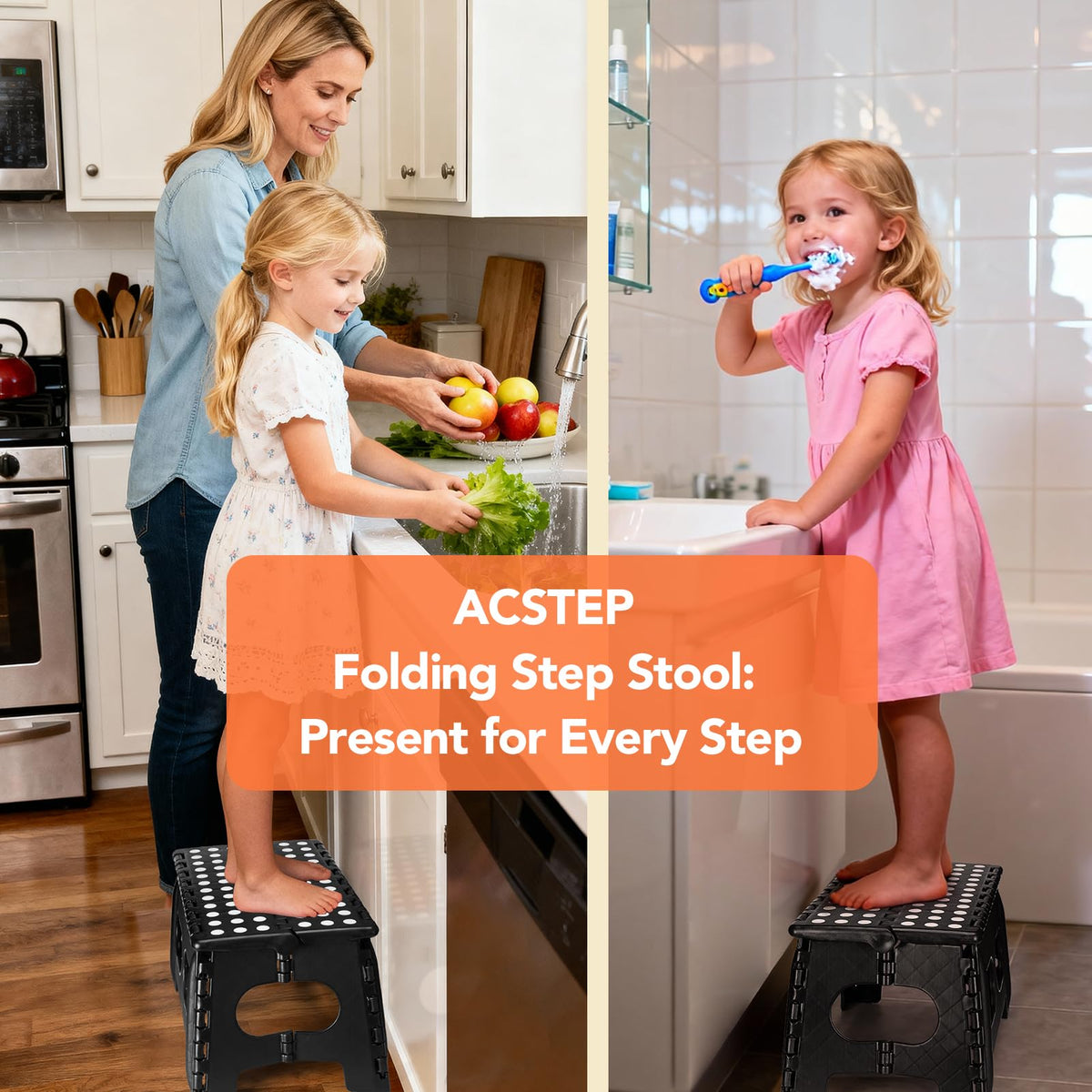 ACSTEP 300-pound capacity label conveys reliability for everyday use.