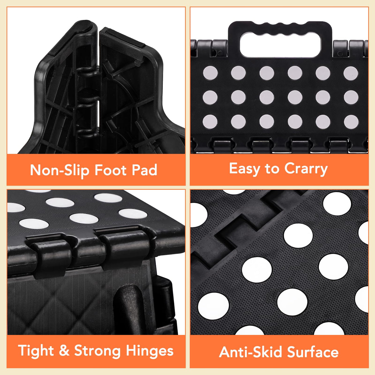 ACSTEP anti-slip surface with grip dots ensures secure footing.