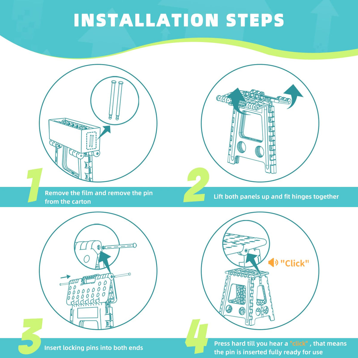 ACSTEP built-in handle enables easy carrying and folding.