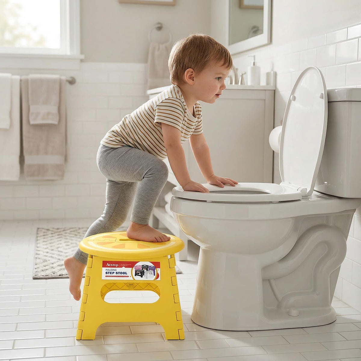 ACSTEP kid-friendly seat with smooth edges ensures safe daily use.