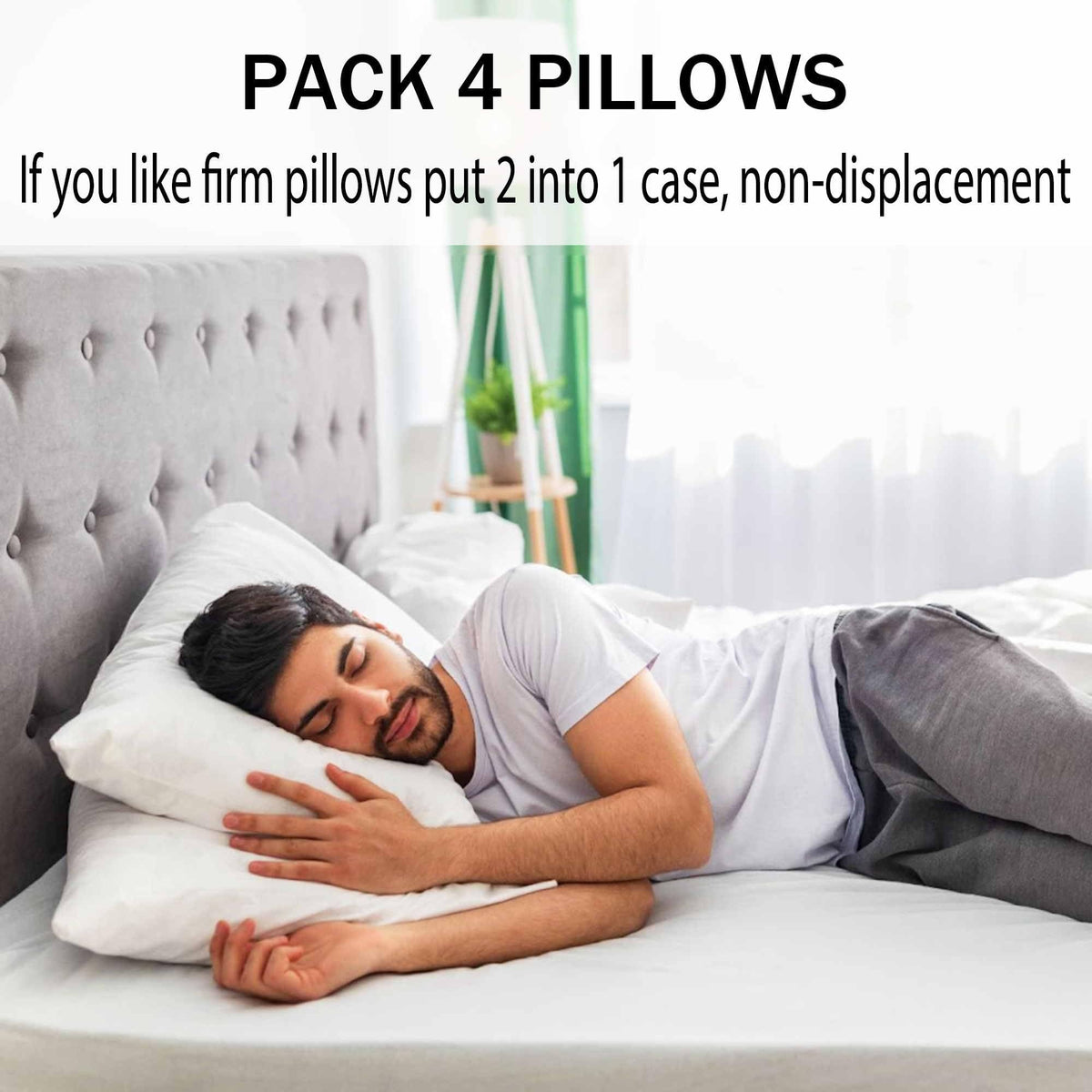 Acteb machine washable pillow for easy cleaning and upkeep.