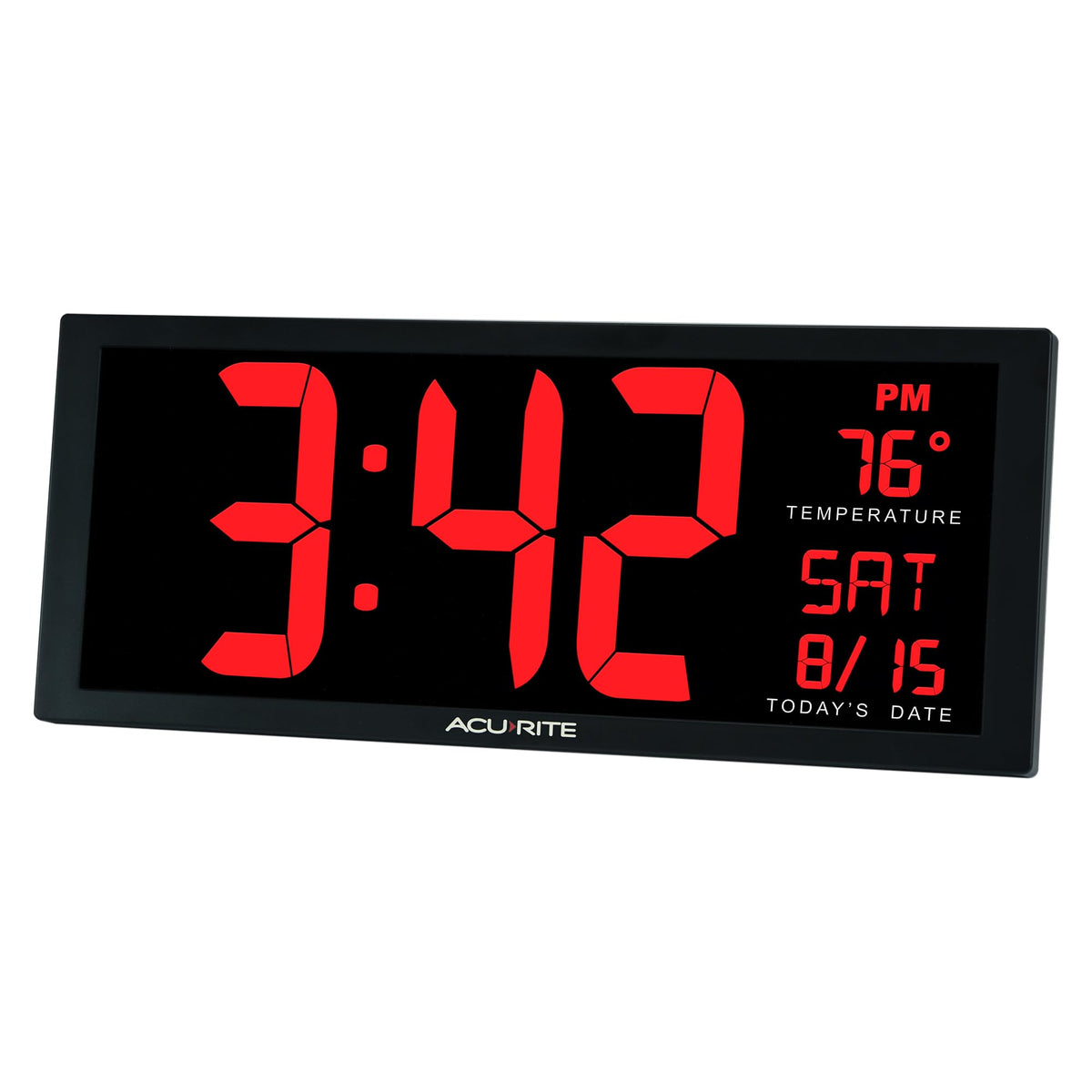 AcuRite 9-foot power adapter cable lets you place the clock anywhere near outlets.