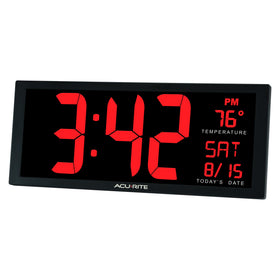 AcuRite 9-foot power adapter cable lets you place the clock anywhere near outlets.